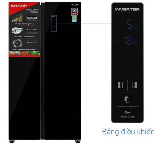 Tu Lanh Sharp Inverter 532 Lit Sj Sbx530vg Bk 12 700x467